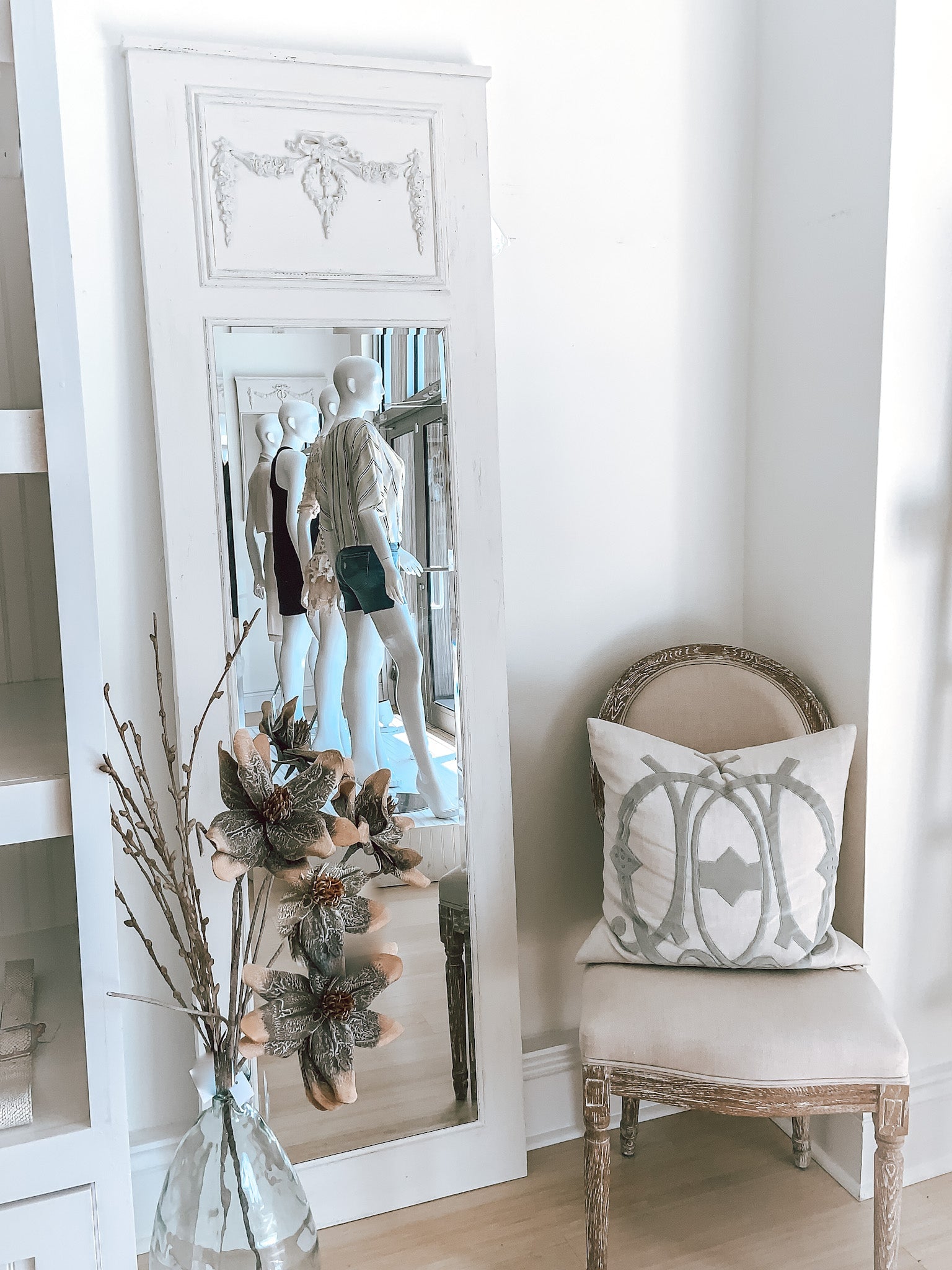 Trumeau Mirrors Leaning ($895-$1800). Tap Photo for Selection